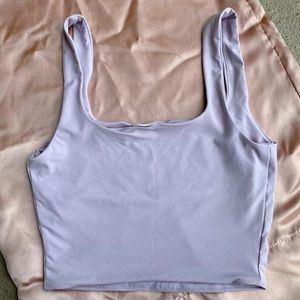 garage, never worn, purple athletic material tank
